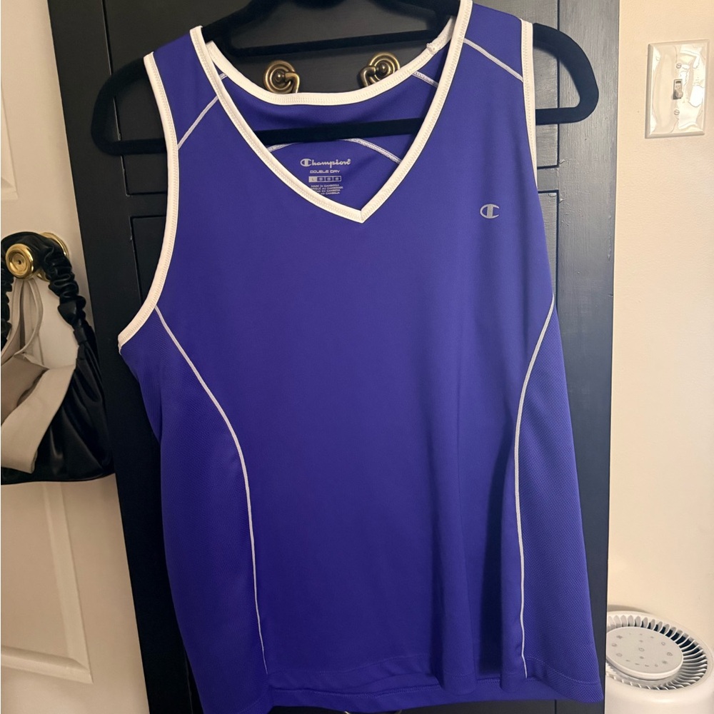 Champion Vivid Purple Sports Tank with White Accents #673